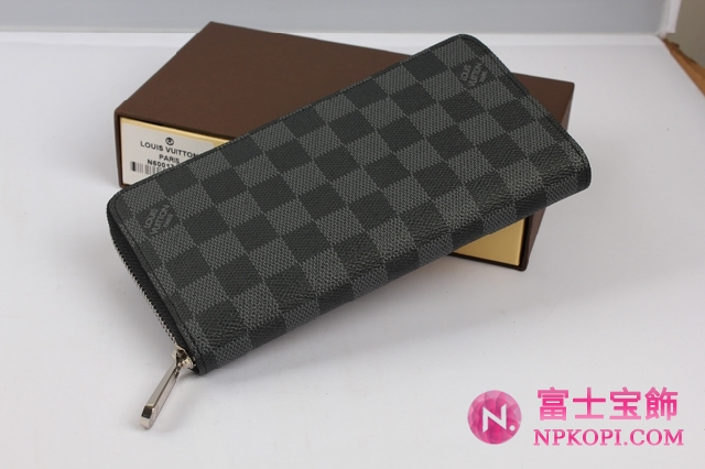 大人気ダミエグラフィット 長財布 LOUISVUITTON N62668 ダミエ ジッピー 長財布 ルイヴィトン 